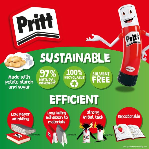 Pritt 24927 Stick Medium Adhesive Glue Sticks, 22 g - Pack of 24,white - Image 5