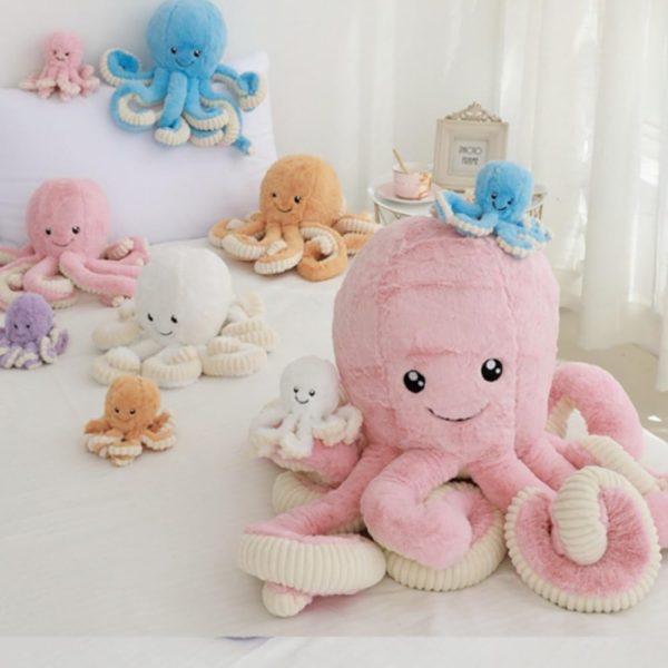eamve 16 Inch Octopus Plush Toys,Soft Octopus Stuffed Animals Cute Octopus Plush Doll,Lovely Simulation Stuffed Marine Animal Plushies for Kids Girls Boys Birthday Xmas Gift Home Accessories - Image 4