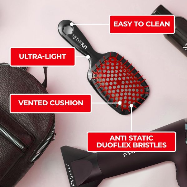 FHI HEAT Unbrush, Red – Detangling Hair Brush Red - Image 5
