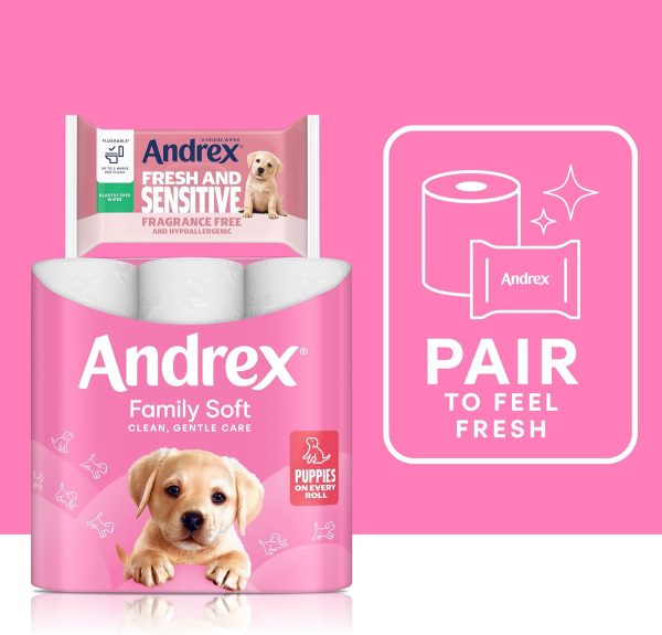 Andrex Family Soft Toilet Paper 24 Rolls (Previously Andrex Gentle Clean) Gentle on your Family’s skin– Pack of 24 Toilet Rolls, FSC Certified - Image 2